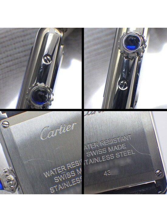 Cartier Watch Tank Must SM Rectangular Silver Dial Roman Index Leather SS main image 10
